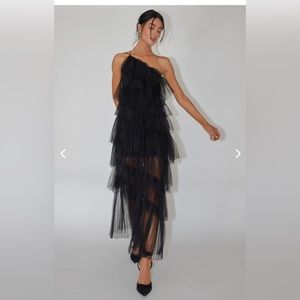 Selfie Leslie Arrabel tiered ruffle tulle dress